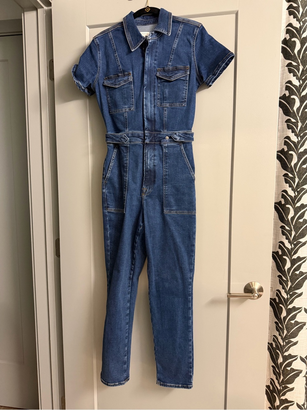 Good American Denim Utility Jumpsuit - Classic Blue